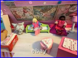 Wooden dolls house fully decorated furnished, family bespoke, super Xmas present