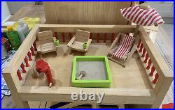 Wooden dolls house with furniture And Additional Sets