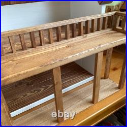 Wooden house for 1/6 dolls, handmade miniature, Sylvanian Families, Petit