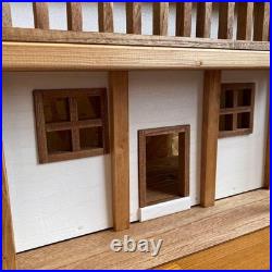 Wooden house for 1/6 dolls, handmade miniature, Sylvanian Families, Petit