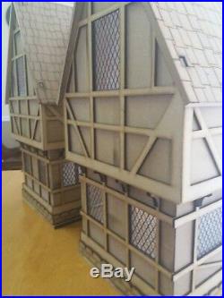 Wooden made-to-order Tudor Dolls House. Set of two