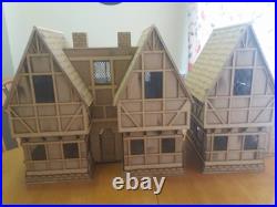 Wooden made-to-order Tudor Dolls House. Set of two. Assembly required