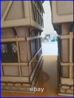 Wooden made-to-order Tudor Dolls House. Set of two. Assembly required