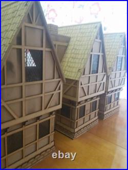 Wooden made-to-order Tudor Dolls House. Set of two. Assembly required