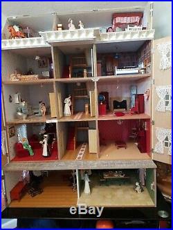 Wow, A Beautiful Mayfair Dolls House Georgian, Wooden, Fully Furnished